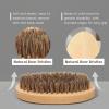 2 Sets Made in Pear Wood Beard Brush, Made of Natural Boar Bristles Mane Brush With Firm Beard Comb Great for Grooming BeardsSmall Travel Beard Brush, Convenient to Carry view 4