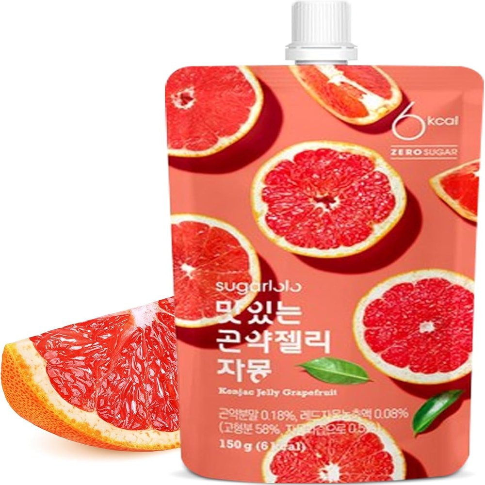 Intake Sugarlolo Jelly Drink 150 g x 10 Pieces | Low Calorie Fruit Jelly and Sugar Free | Ideal for Diabetics and Health Consciousness | Pomelo Flavour |