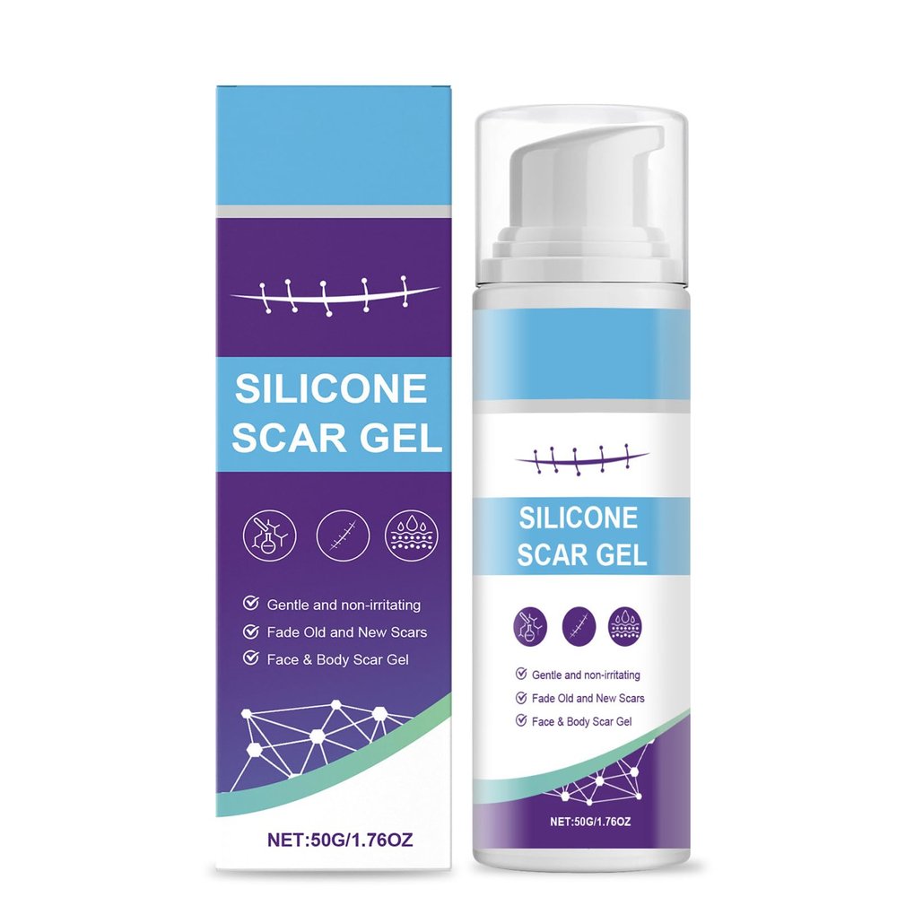 Silicone Scar Gel - Advanced Scar Treatment Gel for Old & New Scars - Scar Removal Cream for C-Section, Stretch Marks, Acne, Surgery & Keloid Bump - Smooth, Fade & Repair Skin