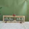 zuousxbs Festival Wood Carved Advents Calendar Stylish Christmas Scene Advents Calendar With LED Lights And 24 Days Countdowns Christmas Box view 4