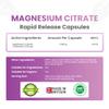 Red Label Health Magnesium Citrate 60 Capsules 740mg Provides 200mg Elemental Magnesium Highly Absorbable Bone, Muscle, Energy Support One a Day Vegan Capsules view 3
