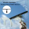 Window cleaning brush,Hydro telescopic brush with squeegee, water/hose delivery pole, cleaning photovoltaic and solar panels 12 m pole 50 cm brush head,9M/30FT view 4