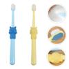 NIYANGLE 2pcs Soft Bristle Toothbrush for Cleaning Cartoon Design Yellow Sky Blue Fine Workmanship Protects Enamel Oral Care view 2