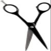 Professional Black Hair and Moustache Scissors Stainless Steel, Precise Cutting, for Home and Salon Use view 1