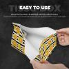 Black White Striped Lemon A Print Tissue Box Cover, Foldable Modern Leather Long Tissue Box Holder, Home Decor Accessories for Bathroom, Office Desk, Car, Tabletop view 3