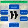 Bargain Wells 1 Pair Ankle Support Compression Socks Foot & Ankle Brace Sleeve for Joint Stability & Swelling Nylon/Spandex Small/Medium or Large/XL (Black, Small/Medium UK 2 - 6) view 2