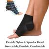 Bargain Wells 1 Pair Ankle Support Compression Socks Foot & Ankle Brace Sleeve for Joint Stability & Swelling Nylon/Spandex Small/Medium or Large/XL (Black, Small/Medium UK 2 - 6) view 3
