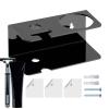 Nbbwwu Razor Holder for Wall | Adhesive Shaving Cream Holder - Shaving Accessories Mount Bracket for Bathroom Apartment College Dorm Home Toilet Hotel Organization view 1