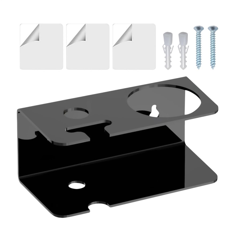 Arrovarp Wall Mount Razor Stand,Adhesive Shave Gel Bottle Stand | Shaving Accessories Storage Organization Mount for Toilet Apartment College Dorm Shower Home Hotel