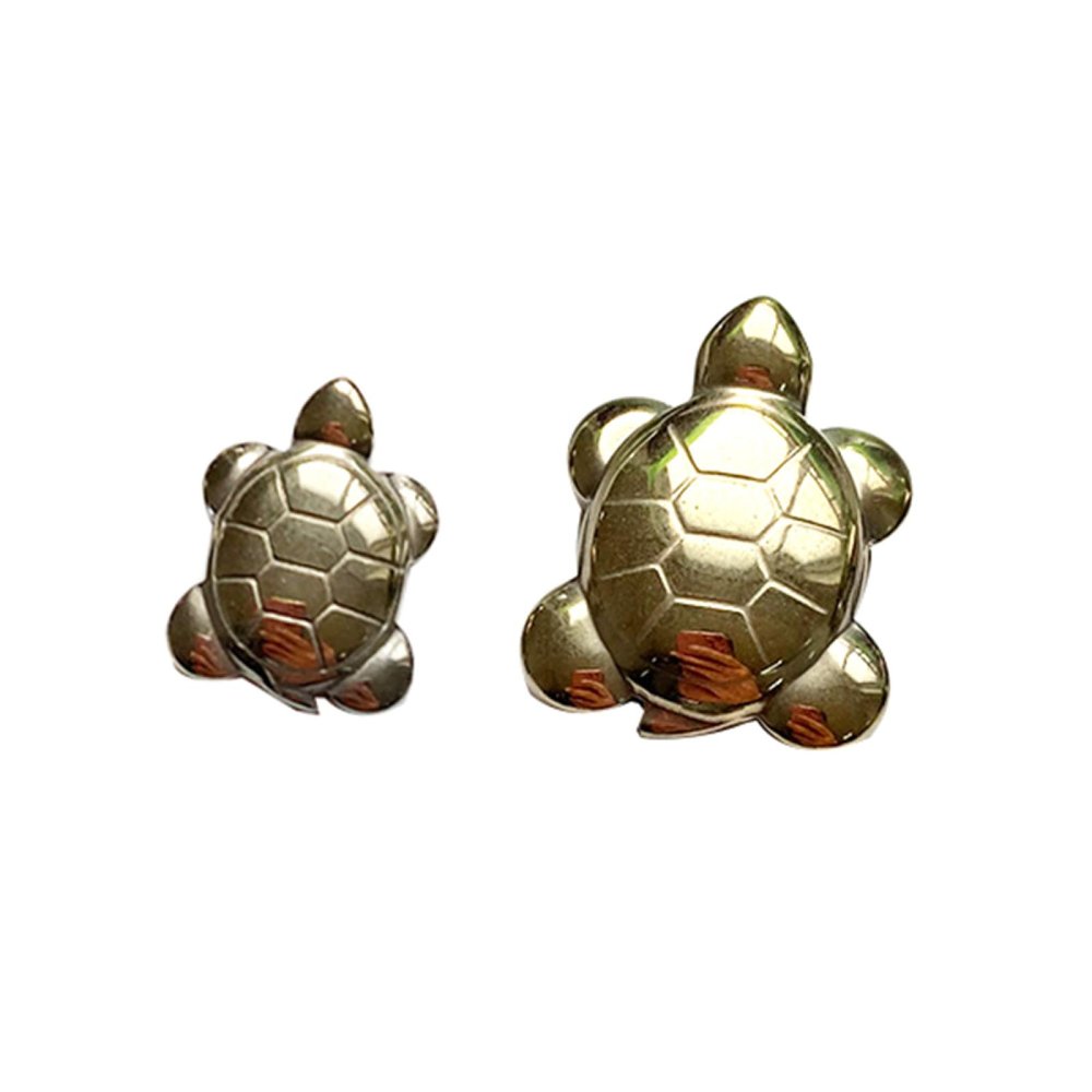 15mm 25mm Mini Pyrite Turtle Crystal Animal Tortoise Pendants Necklace Carved Stone for DIY Gift Decor ,Big+Small