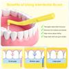AOOSA 24Pcs Interdental Brushes, Dental Brushes, Soft Bristles Dental Floss Brushes with Angled Head & Non-Slip Handle for Braces Wearers, Teeth Gaps Cleaning, Oral Care (Yellow) view 4