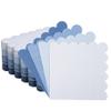 100 Pcs Blue Scalloped Napkins Gradient Color Cocktail Napkin Folded 5 x 5 Beverage Napkins Disposable Paper Napkins for Birthday Party Supplies view 1