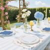 100 Pcs Blue Scalloped Napkins Gradient Color Cocktail Napkin Folded 5 x 5 Beverage Napkins Disposable Paper Napkins for Birthday Party Supplies view 3