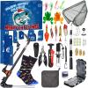 2025 Fishing Advent Calendar for Adult Men Teen, 24 Days Fishing Tools Accessories Kit Christmas Countdown Gifts, Xmas Surprise Gift for Dad Grandpa Husband Brother Boyfriend