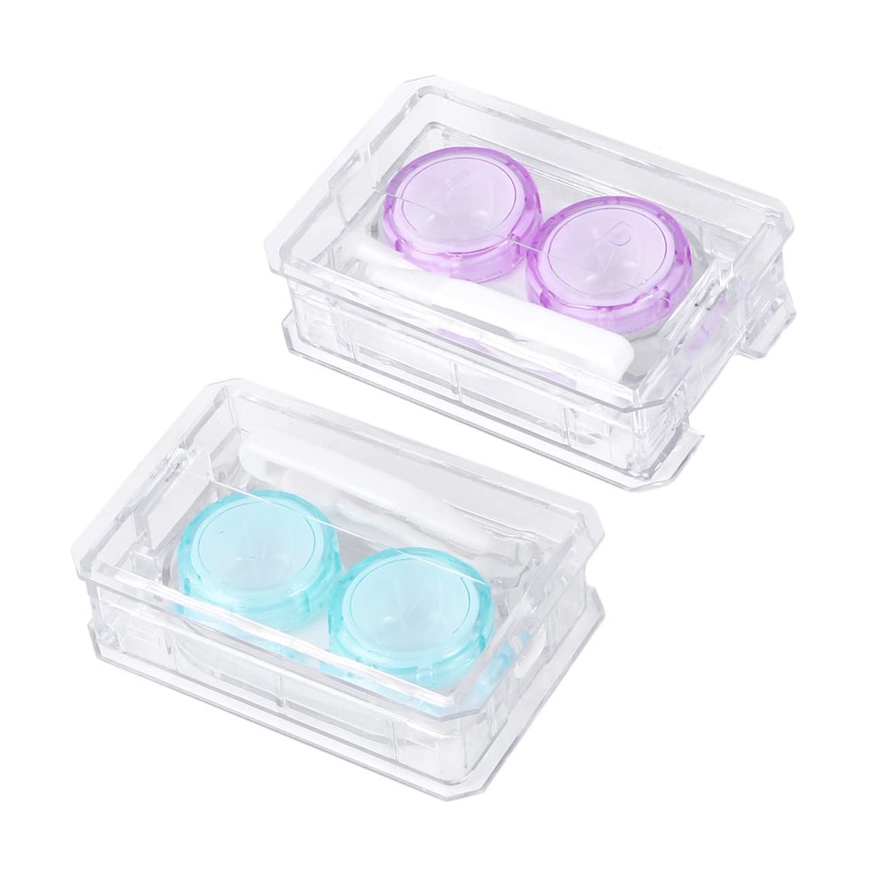 Anneome 2pcs Portable Container with Tweezers and Picking Stick Durable and Compact Cleaning Case for and Care Storage Box