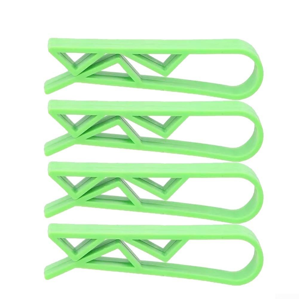 410 PC For Kitchen Bin Bag Clips Practical Plastic Holders for Trash Waste Control (4Pcs,Green)