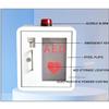 AED Defibrillator Storage Cabinet,Wall-mounted Steel First Aid Box with Key,Wall Mounted AED Alarm Box with Handle,for Home, Nursing, Bus, Public Places view 2