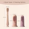 Moonkie Baby Finger Toothbrush Tongue Oral Cleaner Kit for 3 Months +, 3 Pcs (Blush/Pale Mauve/Blush) view 2