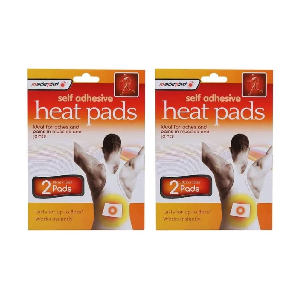 2 Self Adhesive - Heat Pads | Lasts for up to 8h | 10cm13cm | 2 Patches Each Pack [Total 4 Patches]