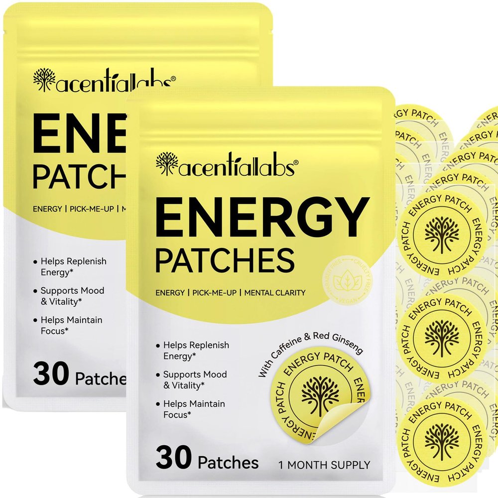Energy Patches - 60 PCS B12 Patch for Women and Men, Natural Energy Boosters for Fatigue, Fast Awake Recovery Patches for Party Fun Morning Revival