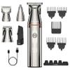 BarberBoss 5-in-1 Grooming Kit for Men, Beard Trimmer Men, Waterproof Hair Clippers with Nose Trimmer, Body Groomer, USB-C Charging & LED Display