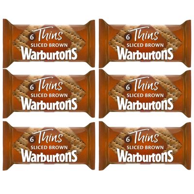 Brown Sandwich Thins Warburton 6x6 packs (6 Packs of 6 Thins)