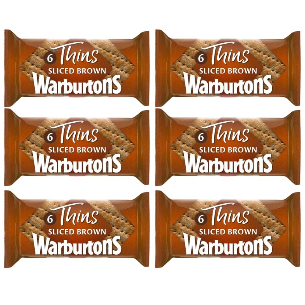 Brown Sandwich Thins Warburton 6x6 packs (6 Packs of 6 Thins)