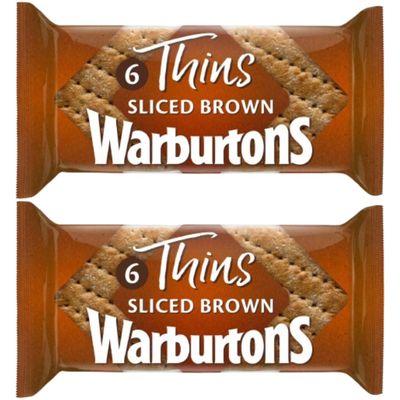 Brown Sandwich Thins Warburton 2x6 packs (2 Packs of 6 thins)