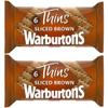 Brown Sandwich Thins Warburton 2x6 packs (2 Packs of 6 thins) view 1