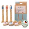 BAMBUNA Replacement Brushes for Philips Sonicare Sonic Toothbrush, Bamboo Brush Head, Medium Soft Toothbrush Heads for Sonicare Toothbrush, Made in Germany (Blue/Pink, Set of 6) view 1