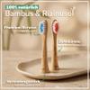 BAMBUNA Replacement Brushes for Philips Sonicare Sonic Toothbrush, Bamboo Brush Head, Medium Soft Toothbrush Heads for Sonicare Toothbrush, Made in Germany (Blue/Pink, Set of 6) view 3