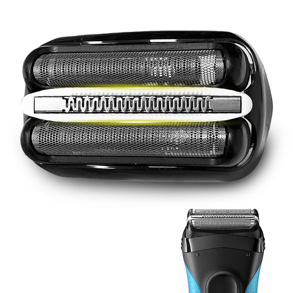 32B Replacement Shaver Heads, Compatible with Braun Series 3 Shavers Compatible with Braun 3040s, 3010s, 310s, 3000s, 3050cc, 3080s, 390cc & More Black