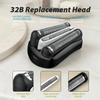 32B Replacement Shaver Heads, Compatible with Braun Series 3 Shavers Compatible with Braun 3040s, 3010s, 310s, 3000s, 3050cc, 3080s, 390cc & More Black view 2