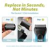 32B Replacement Shaver Heads, Compatible with Braun Series 3 Shavers Compatible with Braun 3040s, 3010s, 310s, 3000s, 3050cc, 3080s, 390cc & More Black view 3