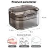 3-Tier Braces Box with Strainer & Drain - Leak-proof for Invisalign / Prostheses (Portable, 12 x 8 cm) - Includes Cleaning Case (Apricot, 3-Piece Pack) view 4