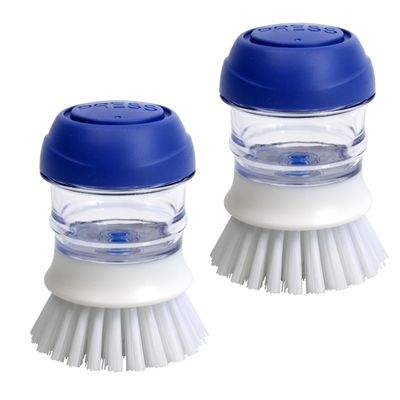 CELOX 2 Pack Dish Brush with Soap Dispenser for Kitchen Cleaning, Kitchen Brush for Dish Pot Pan Sink Cleaning