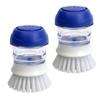 CELOX 2 Pack Dish Brush with Soap Dispenser for Kitchen Cleaning, Kitchen Brush for Dish Pot Pan Sink Cleaning view 1