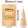100pcs reusable sealed kraft paper bag with matte window and tear hole, suitable for small business and household use (5.5 x 7.9 inches) view 2