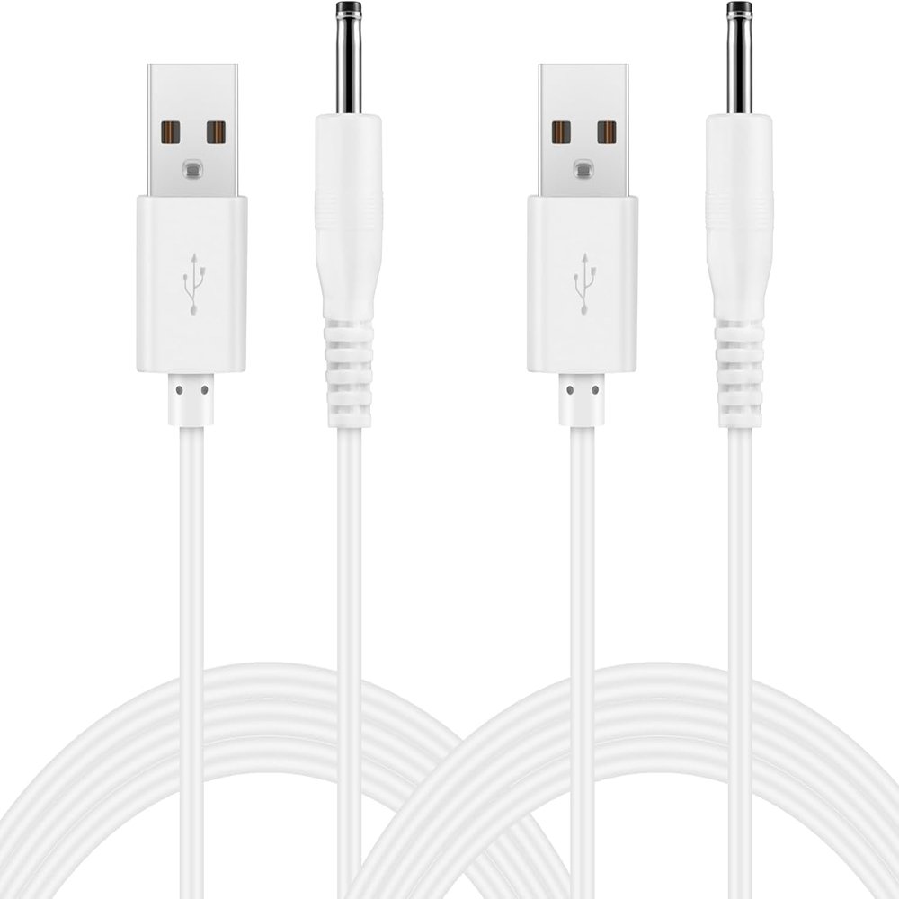 2 Pack Charger Cord Replacement for Bitvae D2 R1 R2 S2 Toothbrush & C2 C5 C6 Water Flosser, USB Cable Compatible with Fairywill D7 P11 Dnsly Vekkia Mornwell SEAGO ATMOKO and More
