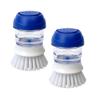 CELOX 2 Pack Dish Brush with Soap Dispenser Soap Dispensing Palm Brush for Cleaning Pots, Dishes view 1