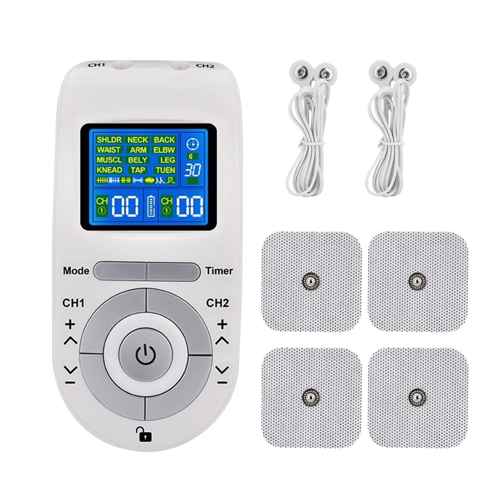 Body Massagers, Muscle Device, Low Frequency Pulse Unit, 12 Mode Solution Tool, Electronic Relief Formula Machine for Shoulder Neck Back Waist Post-Workout Home Women Men, Multicolor