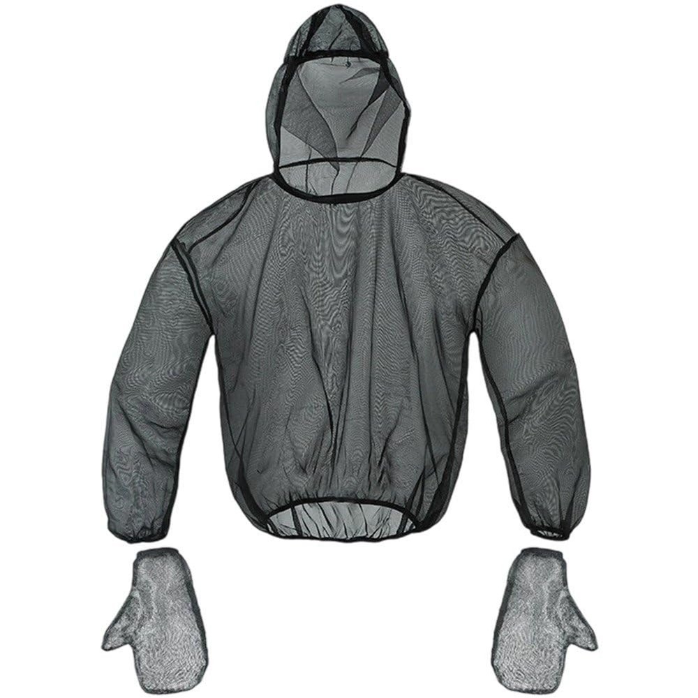 Brxmpn Anti-mosquito Suit, Mesh Clothes with Gloves, Lightweight Mesh Net Bug Clothing, Mosquito Resistant Clothing Breathable Mesh with Hood for Fishing, Hiking