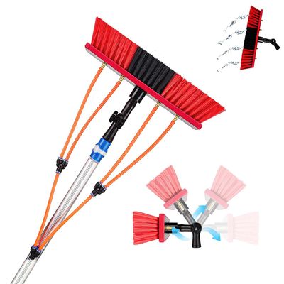 12m Extendable Water Fed Window Cleaning Pole for Photovoltaic & Solar Panel Cleaning Professional Window Cleaning Equipment with Brush Attachment