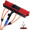 16.5ft Water Fed Window Cleaning Pole with Telescopic Brush - Ideal for Solar Panel & Photovoltaic Cleaning - 5m Reach 50cm Brush Head Hose-Compatible view 1