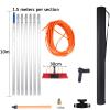 10ft-39ft Telescopic Window Cleaning Pole with Water Fed Brush Ideal for Solar Panel Cleaning Includes 30cm & 50cm Brush Heads Perfect for Outdoor Use view 2