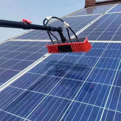 12ft Telescopic Window Cleaning Brush with Water Fed System 4 Water Outlets Extendable Pole for Effortless Window Washing and High Reach Cleaning Tool