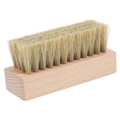 FRCOLOR Wooden Shoe Brush for Cleaning Shoes Made Solid Wood and Curve Bristles Multi-function Scrubbing Brush Random Color