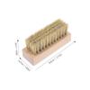 FRCOLOR Wooden Shoe Brush for Cleaning Shoes Made Solid Wood and Curve Bristles Multi-function Scrubbing Brush Random Color view 2