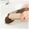 FRCOLOR Wooden Shoe Brush for Cleaning Shoes Made Solid Wood and Curve Bristles Multi-function Scrubbing Brush Random Color view 3