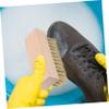 FRCOLOR Wooden Shoe Brush for Cleaning Shoes Made Solid Wood and Curve Bristles Multi-function Scrubbing Brush Random Color view 4